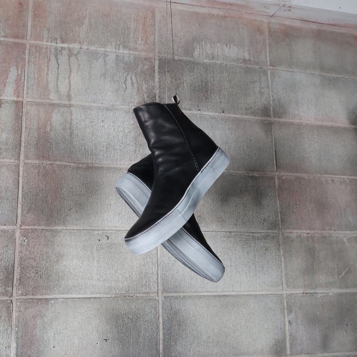 HORSE LEATHER BACK ZIP SNEAKER BOOTS EXCLUSIVE　 MORPHINE x incarnation